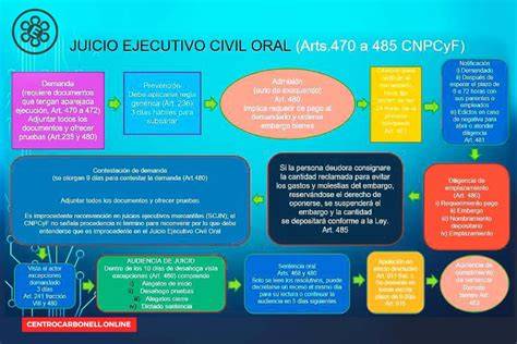 Esquema de las etapas del proceso judicial en casos de negligencia médica.