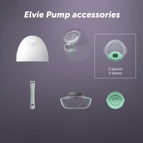 Diagrama de las piezas del Elvie Pump y cómo se separan para la limpieza