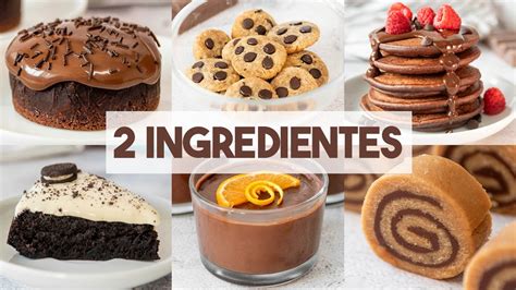 Infografía con ejemplos de postres fáciles y rápidos