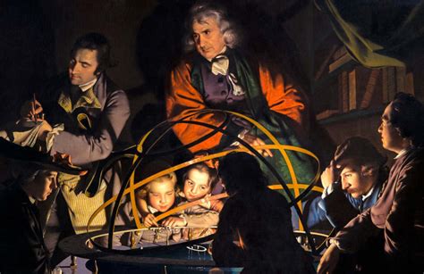 Pintura de Joseph Wright de Derby sobre el debate ético en la ciencia