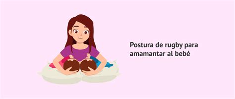 Madre amamantando a su bebé prematuro en posición de rugby, apoyando bien su cabeza