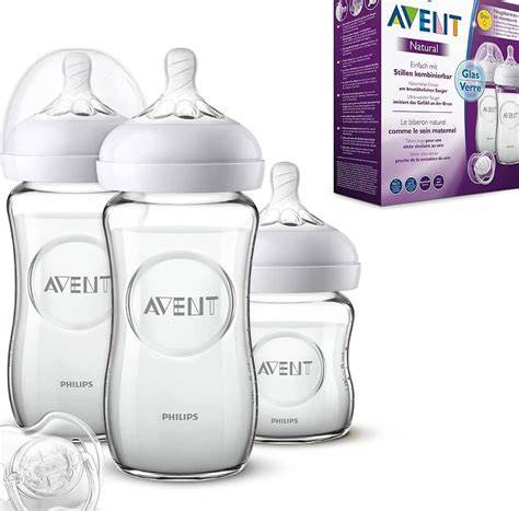 Infografía sobre los diferentes tipos de biberones Philips Avent y sus características