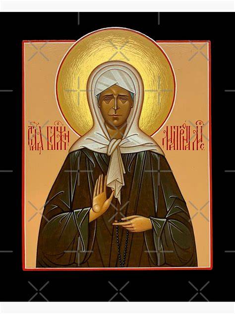 Icono ortodoxo de Santa Matrona de Tesalónica, la mártir