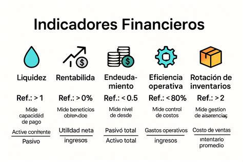 Infografía de indicadores financieros clave