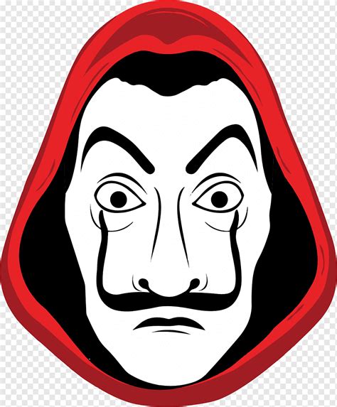 Ilustración de la máscara de Dalí y el mono rojo, símbolos de La Casa de Papel