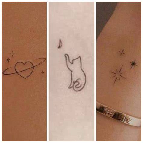 Diseños minimalistas de tatuajes para mujeres: estrella, corazón y formas geométricas