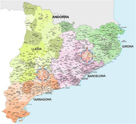 Mapa de Cataluña mostrando las zonas rurales con dificultad para cubrir plazas sanitarias