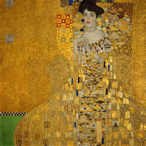 Infografía: Elementos distintivos del estilo de Gustav Klimt (Fase Dorada, simbolismo, figuras femeninas)