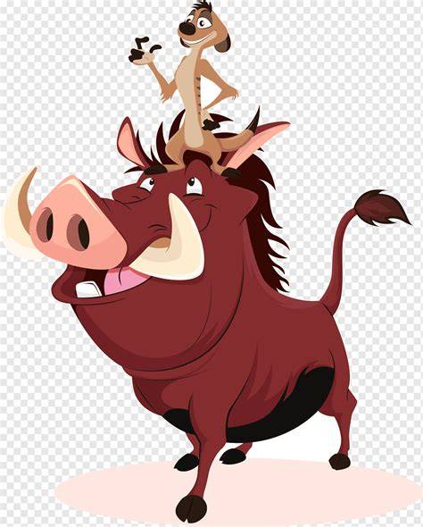 Ilustración de Timón, Pumbaa y Simba en la selva