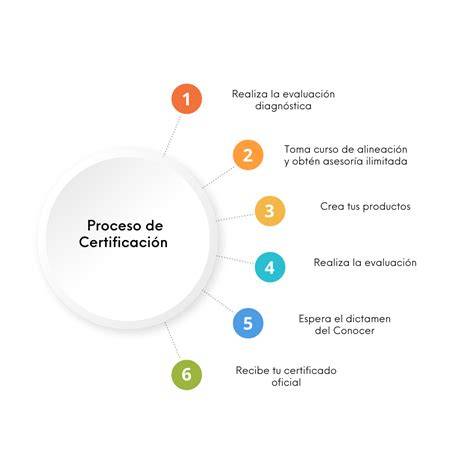 Infografía del proceso de certificación profesional