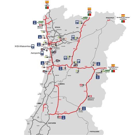 Autopista en Portugal con señalización de peaje electrónico