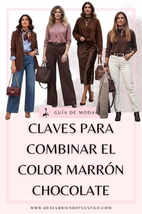 Combinación de marrón chocolate con color caldera en look de pasarela