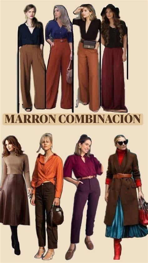 Combinación de marrón chocolate con estampados de tonos otoñales en pasarela
