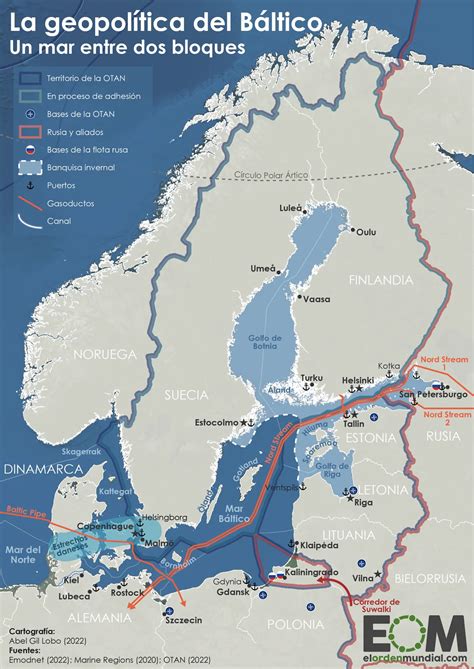Mapa de las zonas muertas en el Mar Báltico