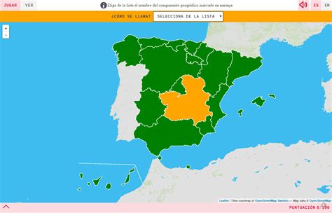 Mapa interactivo que muestra la disponibilidad de datos educativos por comunidades autónomas.