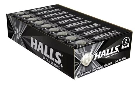Foto de caramelos Halls negros en su empaque característico