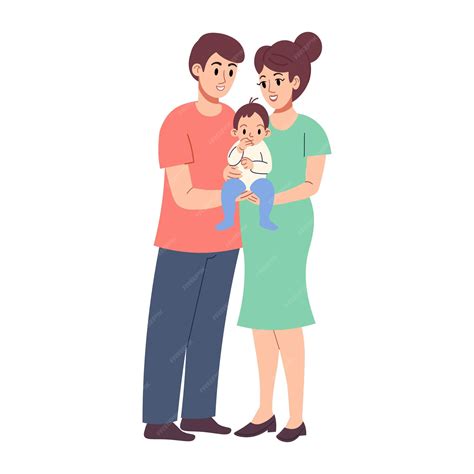 Familia de acogida con un bebé en brazos.