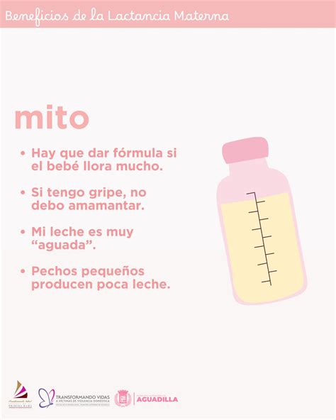 Esquema de los mitos más comunes sobre la lactancia en público