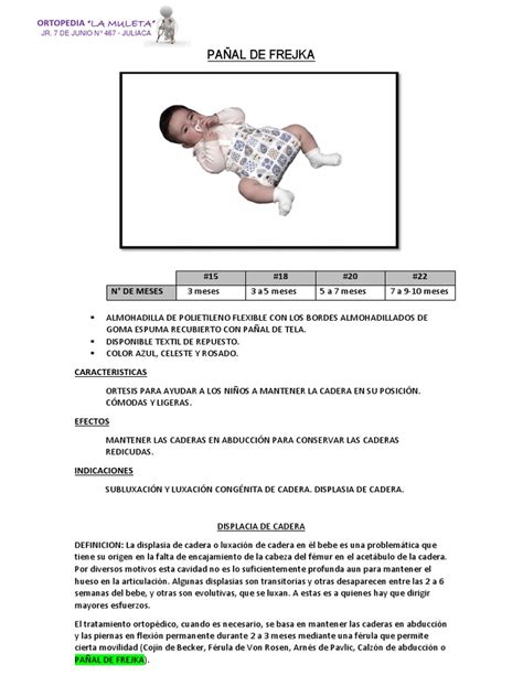 Diagrama del pañal Frejka.