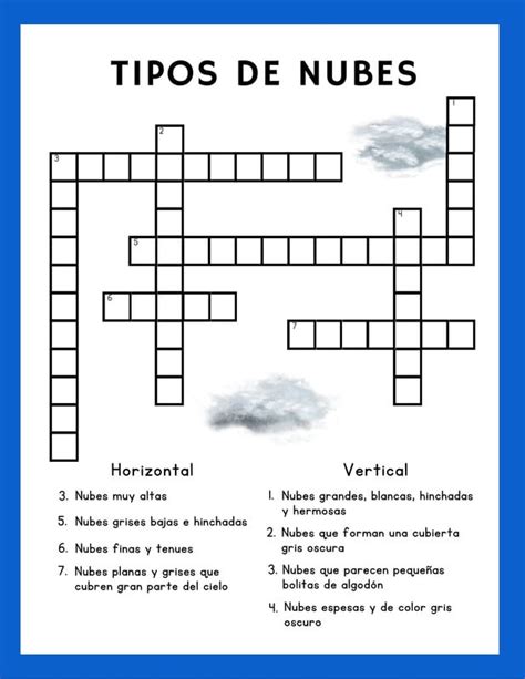 Esquema ilustrativo de un crucigrama con casillas vacías y pistas sobre terminología biológica