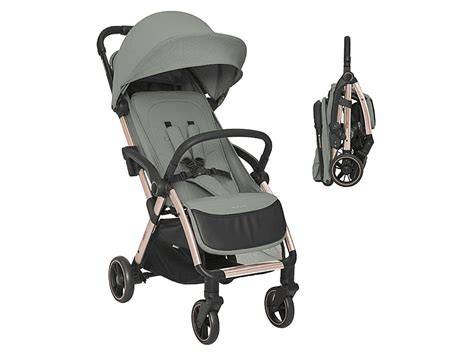 Diseño general de la silla de paseo Kikka Boo con capazo y silla de paseo, destacando su estructura y colores.