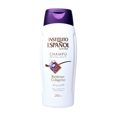 Esquema de los componentes principales del champú: Biotina, Pantenol y Keratina hidrolizada