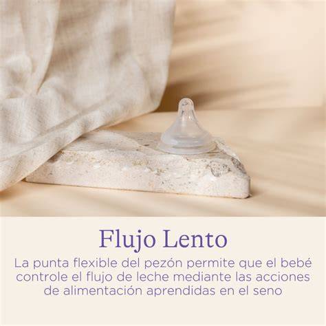 infografía sobre los beneficios de las tetinas de flujo lento para bebés