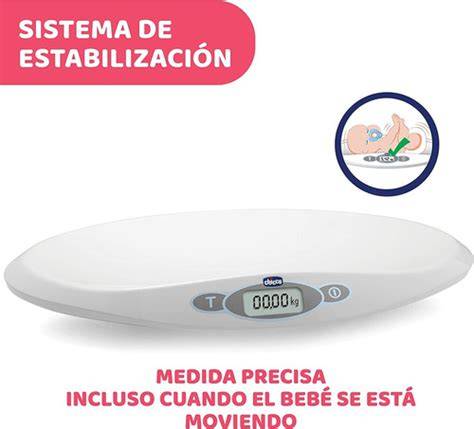 Báscula digital Chicco para bebés con bebé recostado