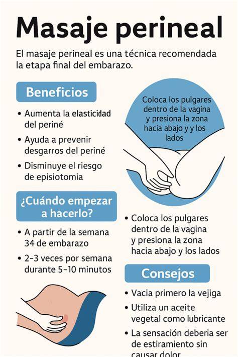 Matrona explicando cómo realizar el masaje perineal
