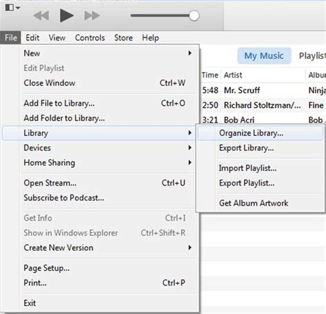 Infografía sobre cómo consolidar la biblioteca de iTunes