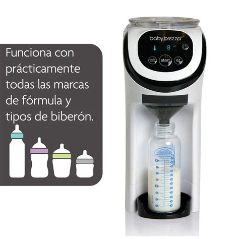 Esquema o infografía de un preparador de biberones en funcionamiento