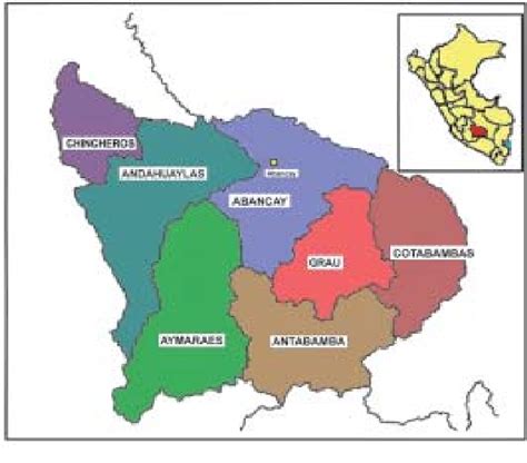 mapa de Apurímac, Perú