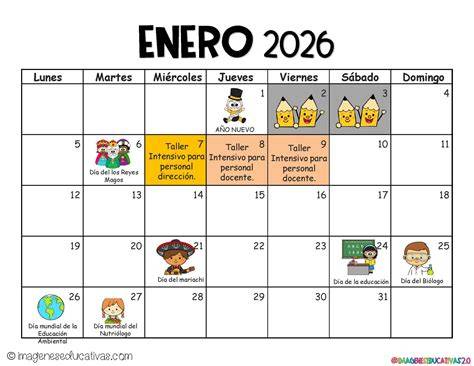 Calendario escolar con fechas importantes marcadas