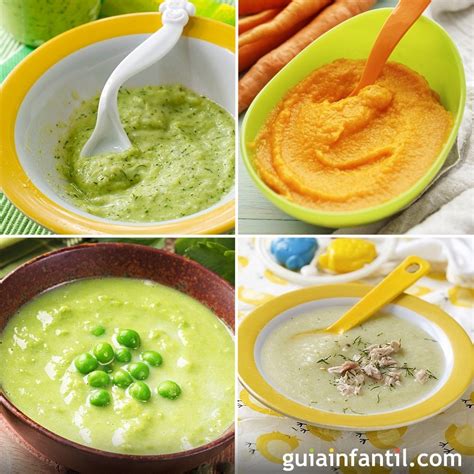 Variantes de papillas de carne y verduras para bebés