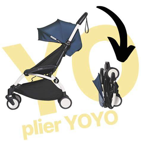Foto de la plataforma YOYO en uso, mostrando un niño sentado en el patinete acoplado a la silla de paseo