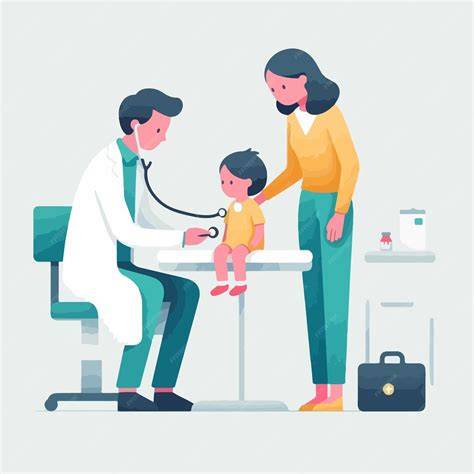 Niño con dificultad respiratoria siendo examinado por un médico