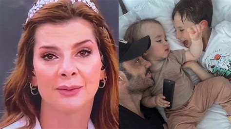 Carolina Cruz lactando a su bebé