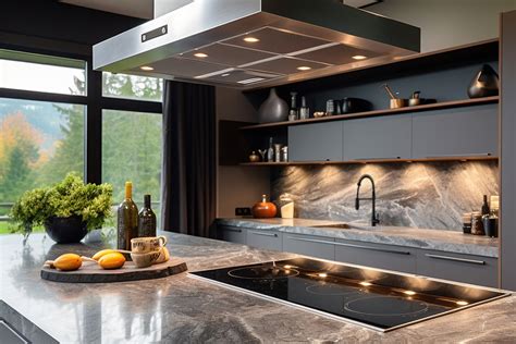 Foto de una cocina moderna con una máquina de biberones instantáneos en la encimera