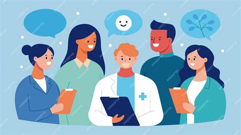 Ilustración de un profesional de la salud mental interactuando con una familia