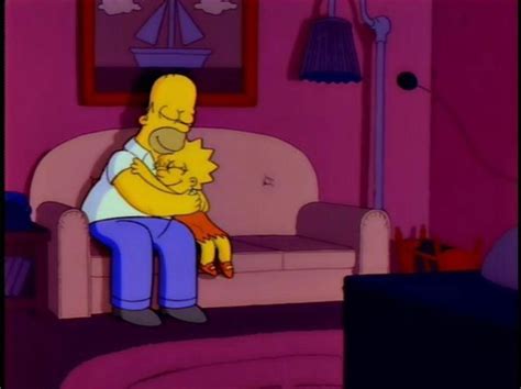Homer Simpson cuidando al bebé Homer Jr. en el apartamento de Gretchen.