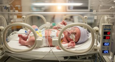 Equipo médico atendiendo a un bebé prematuro