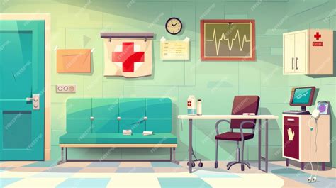 Ilustración de un proceso médico en una clínica