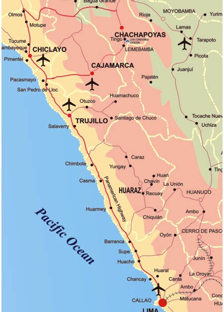 Mapa del norte del Perú resaltando Trujillo, Lambayeque y Piura como cunas del seco de cabrito