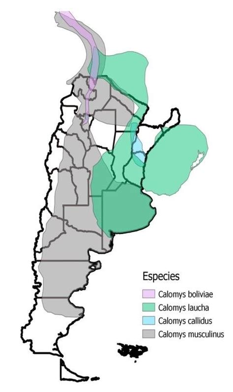 Mapa de distribución de especies de reptiles estudiadas en la región del Archipiélago de Chiloé