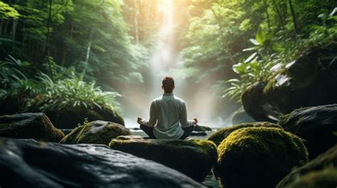 Una persona rezando o meditando en un entorno sereno, con una luz suave