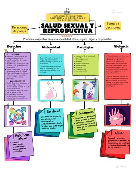 Esquema sobre los componentes de la salud sexual y reproductiva (planificación, prevención, atención y derechos).