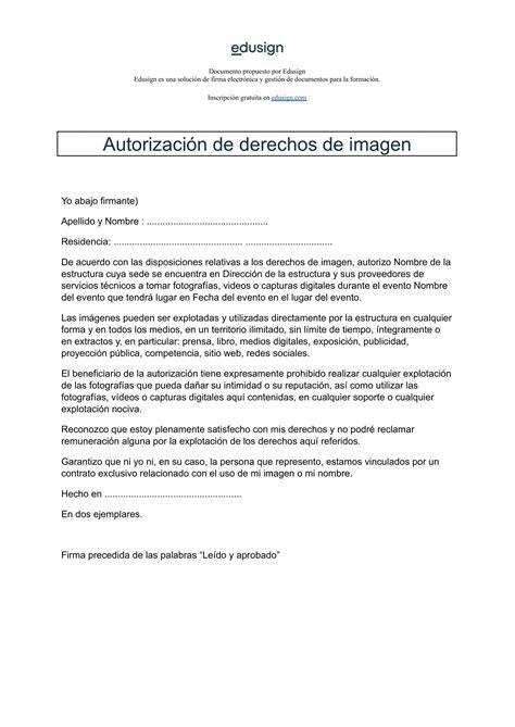 Formulario modelo de autorización de derechos de imagen y voz para actividades institucionales o profesionales.