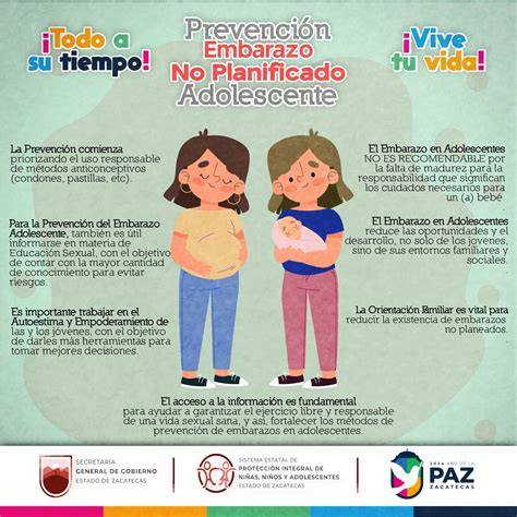Infografía sobre los factores que inciden en los embarazos no deseados: falta de acceso a anticonceptivos, brechas económicas y violencia sexual.