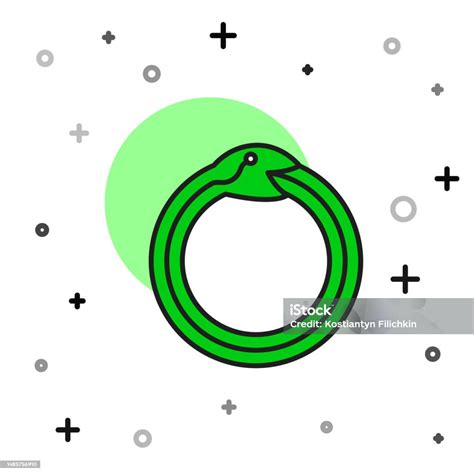 Dibujo del Ouroboros mordiéndose la cola alrededor de un huevo