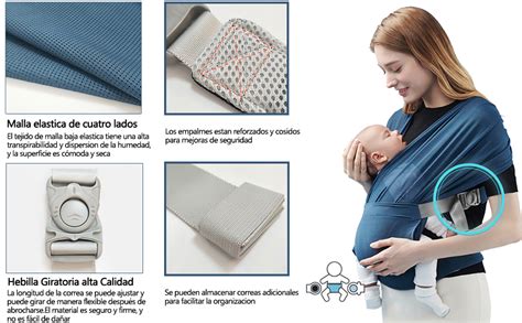 Fotografía de una madre portando a su bebé en un fular, transmitiendo cercanía y comodidad.